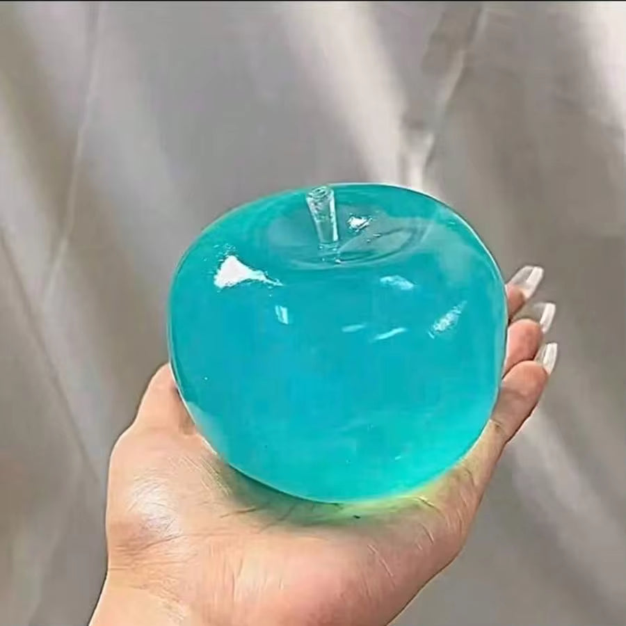 Crystal Apple, Soft Color, Thin Skin And Soft Texture, Can Be Used As A Squeeze Stress Ball Or Tactile Sensory Apple. Perfect For Placing On An Office Desk, It's A Great Office Stress Relief Gift.